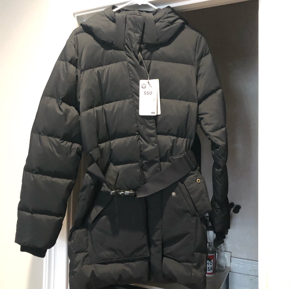 Womens belted ski jacket